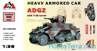 Heavy armored car ADGZ with T-26 turret (field mod)