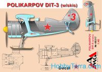 Polikarpov DIT-3 (w/skis) fighter