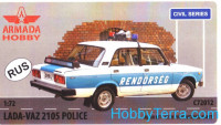 LADA-VAZ 2105 Police car (resin kit & PE set)