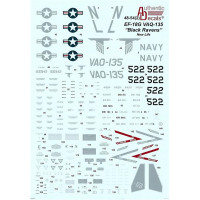 Authentic Decal  4854 Decal for Modern US NAVY EA-18G Growler VAQ-135 “Black Ravens”