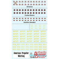 Decal 1/72 of U.S. propeller stenciling, various, 3 types