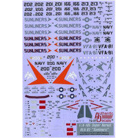 Decal 1/72 for Modern US NAVY F/A-18E Super Hornet VFA-81 “Sunliners”
