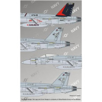 Authentic Decal  7237 Decal 1/72 for Modern US NAVY F/A-18E Super Hornet VFA-81 “Sunliners”