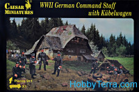 WWII German command staff with Kubelwagen