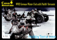 WWII German Winter Unit with Pak36 / Servants