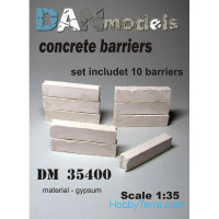 Concrete barriers, 10 pcs