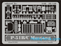 Photo-etched set 1/48 P-51 B/C, for ICM kit