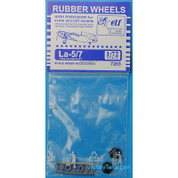 Rubber wheels 1/72 for La-5/7