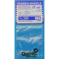 Rubber wheels 1/72 for I-153