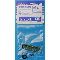 Rubber wheels 1/72 for MiG-21