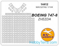 Mask 1/144 for Boeing 747-8, for Zvezda kit