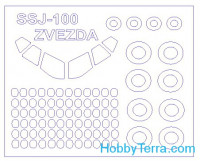 Mask 1/144 for SSJ-100 and wheels masks, for Zvezda kit