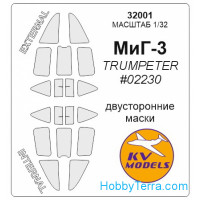 Mask 1/32 for MIG-3 (double sided), for Trumpeter kit