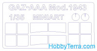 Mask 1/35 for GAZ-AAA mod.1943 (Double sided), for MiniArt kit