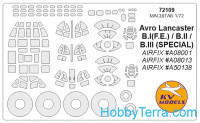 Mask 1/72 for Avro Lancaster B.III (Special) the Dambusters / B.I(F.E.) B.III, for Airfix kit