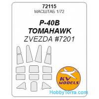 Mask 1/72 for P-40 B Tomahawk, for Zvezda kit