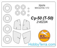 Mask 1/72 for Su-50 (T-50) and wheels masks, for Zvezda kit