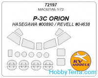 Mask 1/72 for P-3C "Orion", for Hasegawa kit