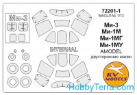 Mask 1/72 for Mi-1M / Mi-1MG / Mi-1MU / Mi-3 + wheels masks (Double Sided), for Amodel kit