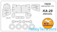 Mask 1/72 for helicopter Ka-28 + wheels, for Amodel kit