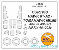 Mask 1/72 for Curtis Hawk 81-A-2 and wheels masks, for Airfix kit