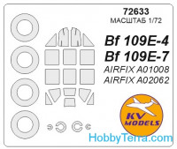 Mask 1/72 for Bf-109 E-3 / E-4 / E-7 and wheels masks, for Airfix kit