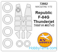Mask 1/72 for F-84G Thunderjet + wheels, for Tamiya kit