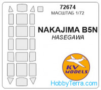 Mask 1/72 for B5N2 Nakajima, for Hasegawa kit