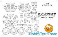 Mask 1/72 for B-26 Marauder (all modifications) + wheels, for Hasegawa kit