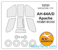 Mask 1/72 for Kamov AH-64 Apache and wheels masks, for Hobby Boss kit