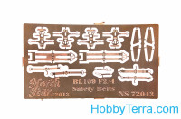 Photo-etched set 1/72 for Bf-109 F-2,4 safety belts