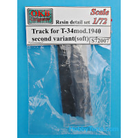 Tracks for T-34 tank mod.1940, second variant (soft) (resin)