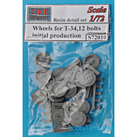 Wheels set 1/72 for T-34,12 bolts, early type