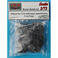 Wheels set 1/72 for T-34 with inner amortization, Ural type