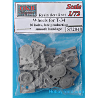 Wheels set 1/72 for T-34,10 bolts, late production (smooth bandage)
