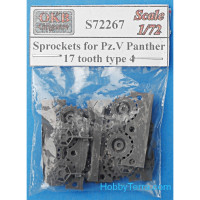 Sprockets 1/72 for Pz.V Panther, 17 tooth, type 4