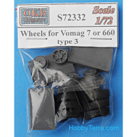 Wheels 1/72 for Vomag 7 or 660, type 1