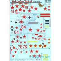 Decal 1/72 for Yak-9, Part 2