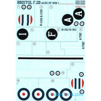 Decal 1/72 for Bristol F.2B Aces of WWI