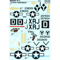 Decal 1/72 for B-17 Flying Fortress