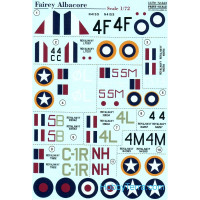 Decal 1/72 for Fairey Albacore