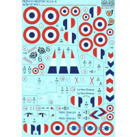 Decal 1/72 for French Nieuport 10, 11, 16