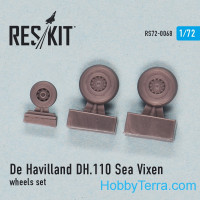 Wheels set 1/72 for De Havilland DH.110 