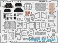Photo-etched set 1/72 for AH-1S Cobra, for Special Hobby kit