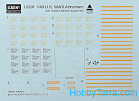 Academy  12291 US WWII Armament with ground service equipment