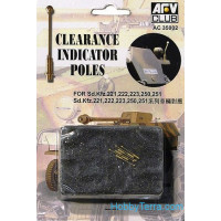 Clearance indicator poles for Sd.Kfz. 221, 222, 223, 250, 251