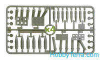 AFV-Club  155mm and 203mm Howitzer Round Stowage cases, shells