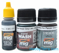 MIG (AMMO)  7407 Weathering Set. Panzer grey set