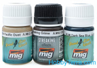 MIG (AMMO)  7417 Weathering Set. WW II Pacific US NAVY Airplanes