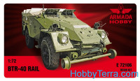 BTR-40 Soviet armored car, rail version (resin kit)